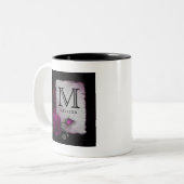 Gotische Rose, Kerze, Pergament und Schlösser Zweifarbige Tasse (Vorderseite Links)