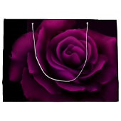 Gotische Rose, Kerze und Pergament Geburtstag Große Geschenktüte (Rückseite)