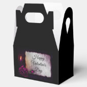 Gotische Rose, Kerze und Pergament Valentins Geschenkschachtel (Geöffnet)