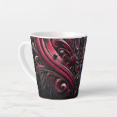 Gotische Rose Latte Tasse mit Kathedrale Design (Linke Ecke)