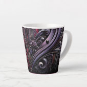 Gotische Rose Latte Tasse mit Kathedrale Design (Rechte Ecke)