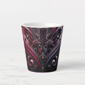 Gotische Rose Latte Tasse mit Kathedrale Design (Vorderseite)