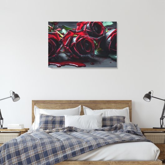 Gotische Rose Leinwanddruck (Insitu (Schlafzimmer))