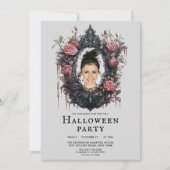 Gotische Rose mit benutzerdefiniertem Foto Einladung (Vorderseite)