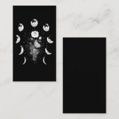 Gotische Rose Mondphasen Witchy Crescent Visitenkarte (Vorne/Hinten)