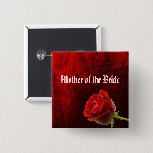 Gotische Rose Mutter des Bride Button (Vorne & Hinten)