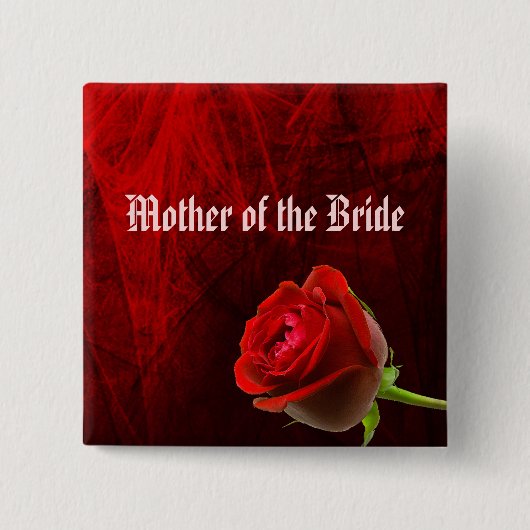 Gotische Rose Mutter des Bride Button (Vorderseite)