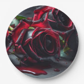 Gotische Rose Pappteller (Vorderseite)