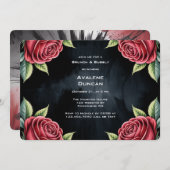 Gotische Rose Rahmen Brunch & Bubbly Einladung (Vorne/Hinten)