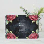 Gotische Rose Rahmen Brunch & Bubbly Einladung (Stehend Vorderseite)