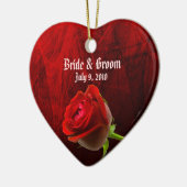 Gotische Rose Sake Hochzeitsfeier Keramikornament (Links)