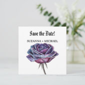 Gotische Rose Save the Date (Stehend Vorderseite)