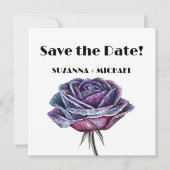 Gotische Rose Save the Date (Vorderseite)