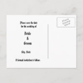 Gotische Rose Save the Date Postkarte (Rückseite)