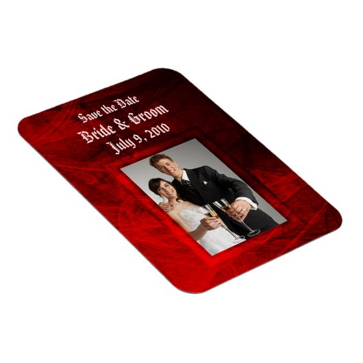 Gotische Rose Save the Date Premium Magnet (Rechte Seite)