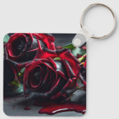 Gotische Rose Schlüsselanhänger (Rückseite)