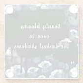 Gotische Rose Schönheit blüht im Schatten Glasuntersetzer (Rückseite)