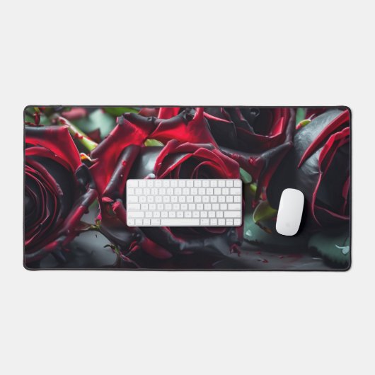 Gotische Rose Schreibtischunterlage (Tastatur & Maus)