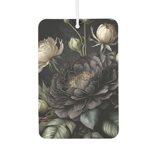 Gotische Rose Schwarze Blume Autolufterfrischer (Vorderseite)