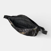 Gotische Rose Schwarze Blume Bauchtasche (Offen)