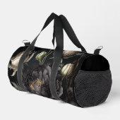 Gotische Rose Schwarze Blume Duffle Bag (Rechte Ecke)