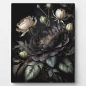 Gotische Rose Schwarze Blume Fotoplatte (Vorderseite)