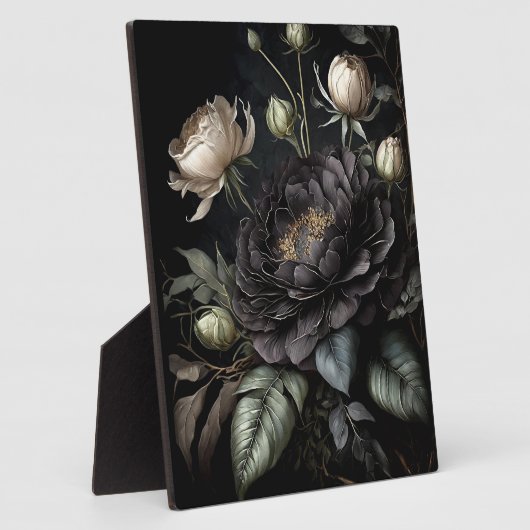 Gotische Rose Schwarze Blume Fotoplatte (Seite)