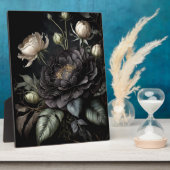 Gotische Rose Schwarze Blume Fotoplatte (Seite)