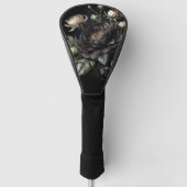 Gotische Rose Schwarze Blume Golf Headcover (Vorderseite)