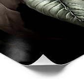 Gotische Rose Schwarze Blume Poster (Ecke)