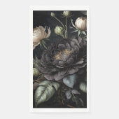 Gotische Rose Schwarze Blume Serviette (Vorderseite)
