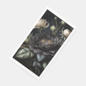 Gotische Rose Schwarze Blume Serviette (Ecke)