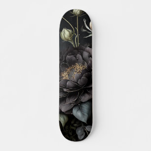 Gotische Rose Schwarze Blume Skateboard
