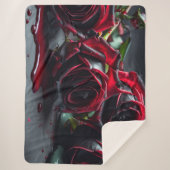 Gotische Rose Sherpadecke (Vorderseite)