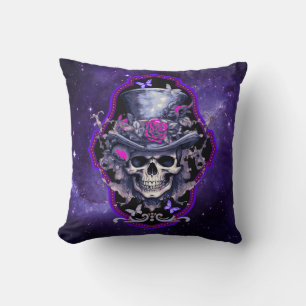 Gotische Rose Skull Halloween Kissen