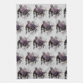 Gotische Rose und Halloween-Party Geschirrtuch (Vertikal)