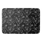 Gotische Rose und Knochenmuster Badematte (Vorderseite)