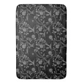 Gotische Rose und Knochenmuster Badematte (Vorderseite Vertikal)