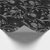 Gotische Rose und Knochenmuster Geschenkpapier (Ecke)