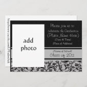 Gotische Rosen-Abschluss-Party Einladung (Vorne/Hinten)