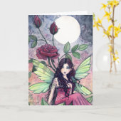 Gotische Rosen-feenhafte Gruß-Karte durch Molly Karte (Gelbe Blume)