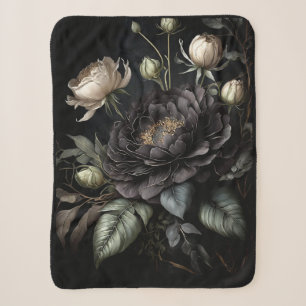 Gotische Rosenanordnung schwarze Blume Sherpadecke