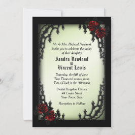 Gotische Rote Rose des Französischen Viertels auf  Einladung