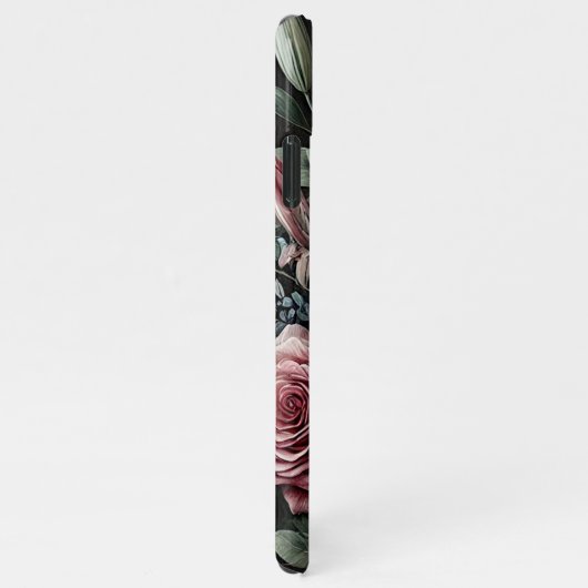 Gotische Rote Rose Frische Pasta machen iPhone Hülle (Rechte Seite)