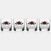 Gotische Rote Rose Hochzeit Whiskyglas (Vorderseite)