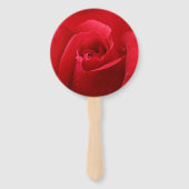 Gotische Rote Rose Liebe bei First Bite Wedding Fächer (Rückseite)