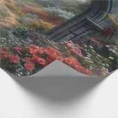 Gotische Rote Rose Vampirecore Dracula Geschenkpapier (Ecke)