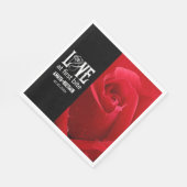 Gotische Rote Rosen Liebe bei First Bite Wedding Serviette (Ecke)