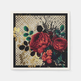 Gotische Rote Rosen Serviette
