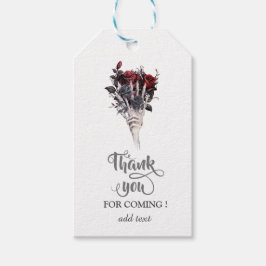 Gotische Rote Rosen Skeleton Geschenkanhänger